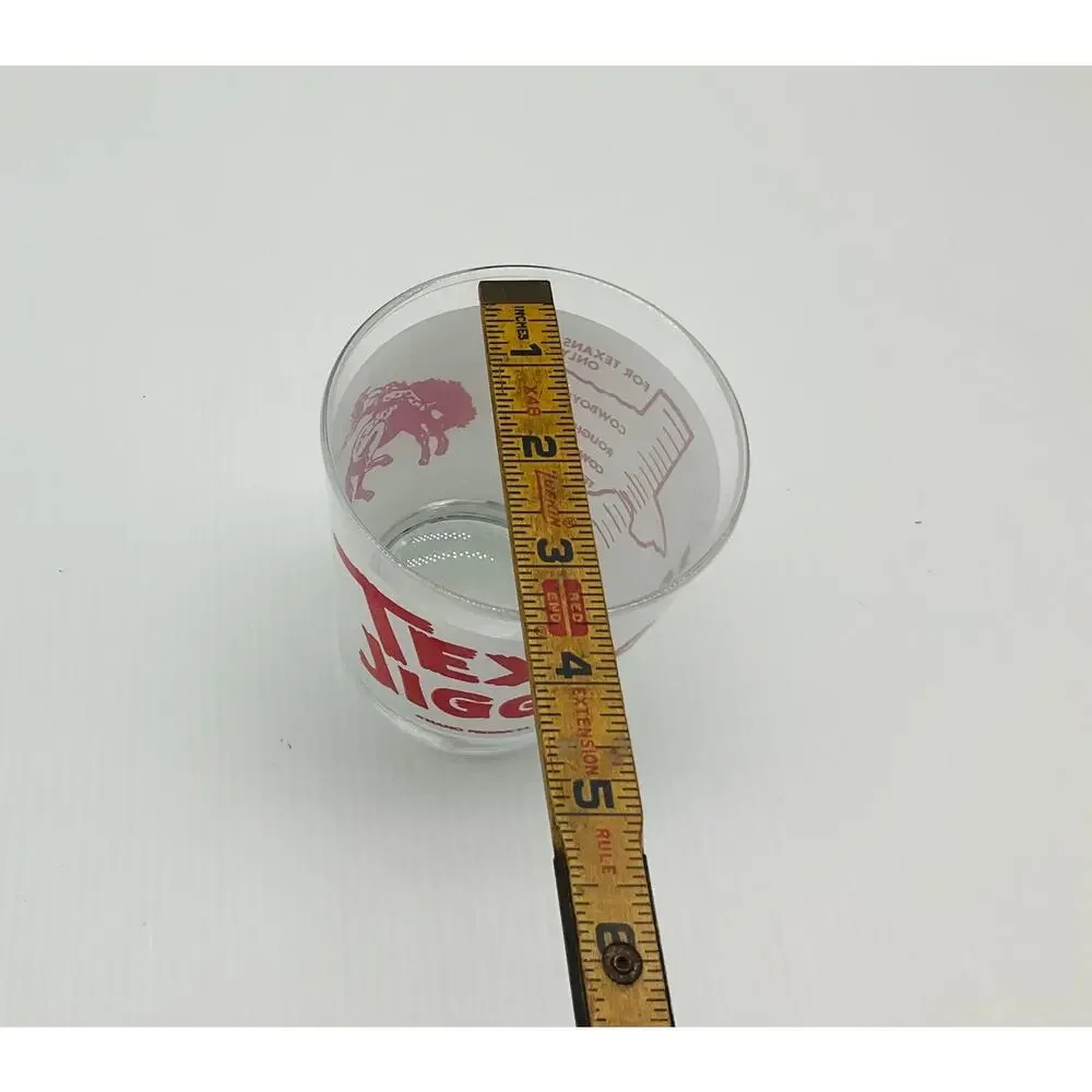 Vintage Texas Jigger Shot Glass Red & White - NANO Products